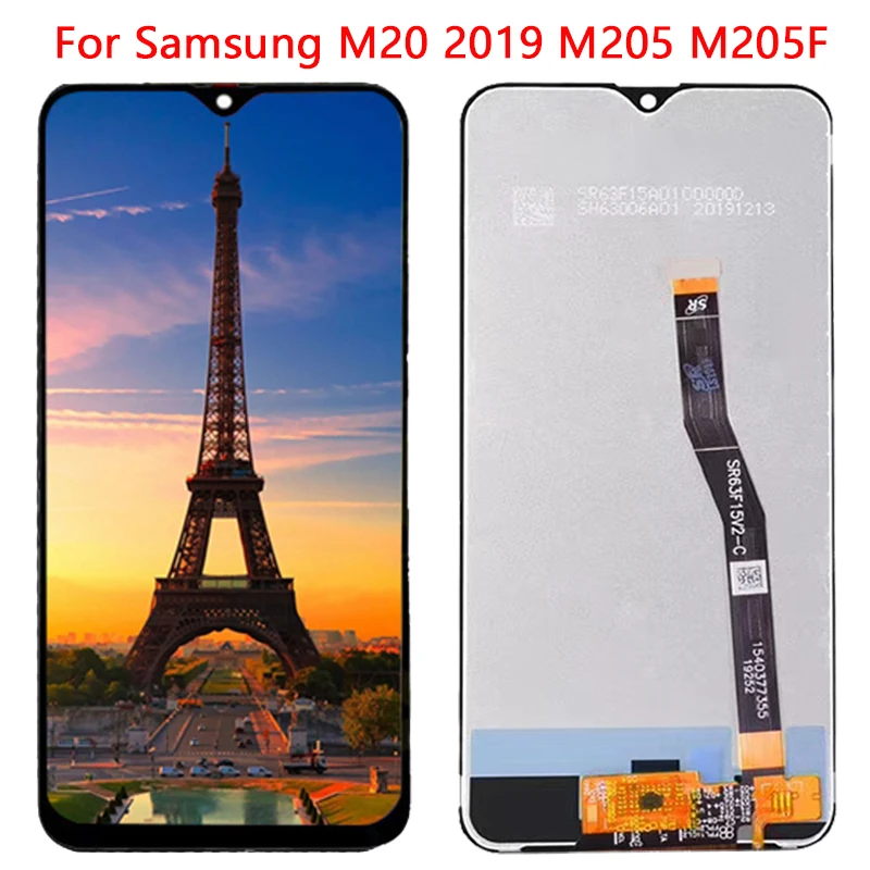 ЖК дисплей AAA + 6 3 ''M20 для Samsung Galaxy M20 2019 с рамкой дигитайзер в сборе SM M205 LCD