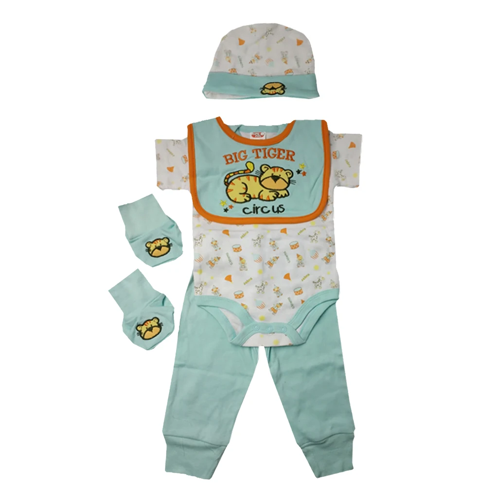 Reborn Boy Dolls Clothes Romper Set Reborn Newborn Baby Doll Clothes For 22-23inch Doll Clothing (Tiger Pattern)