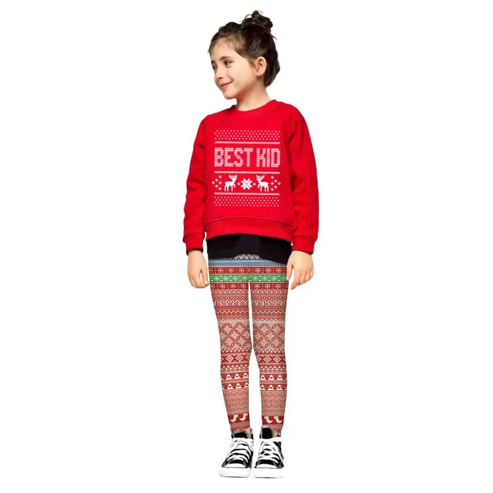 Одежда с рождественской тематикой; колготки; Штаны для фитнеса; эластичные детские штаны для девочек-подростков с 3D принтом; удобные рождественские штаны принцессы; одежда; 20
