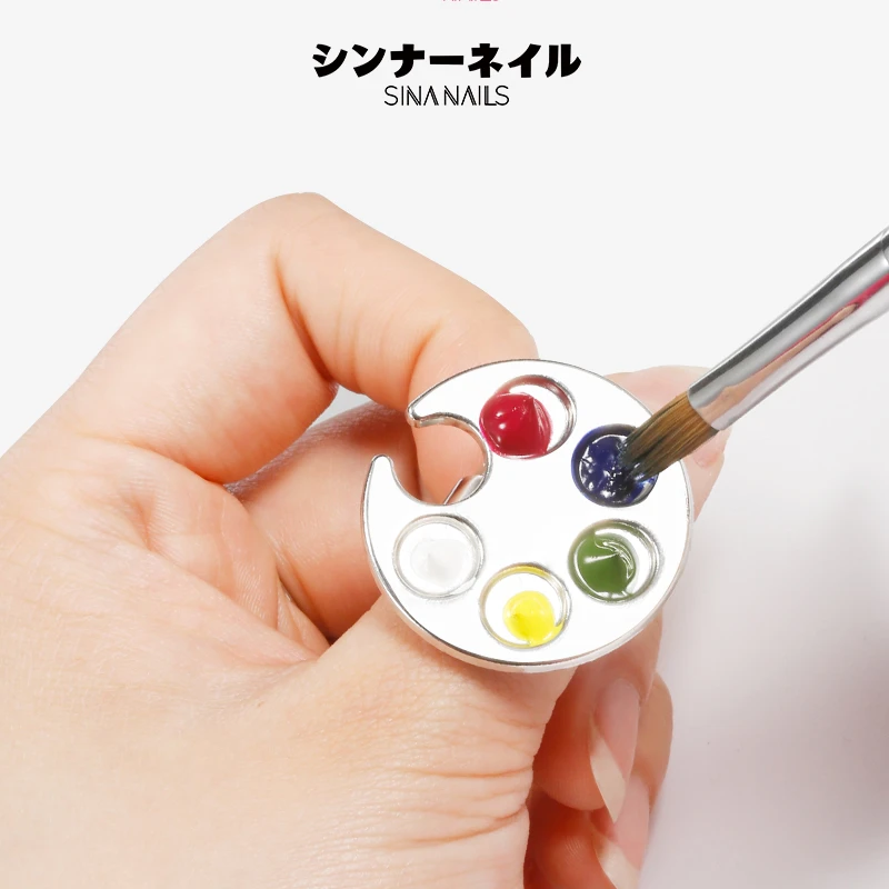 ネイルアートリングパレットフリーハンドマニキュア指パレット化粧品ネイ混合パレットネツール Finger Manicure Nail Toolstool Tool Aliexpress