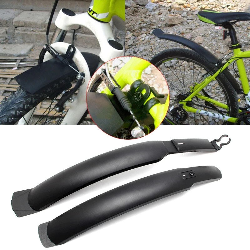 

QILEJVS Bicycle Fender Front Rear Tire Mud Guard MTB Mountain Bike Rainy Long Mudguards
