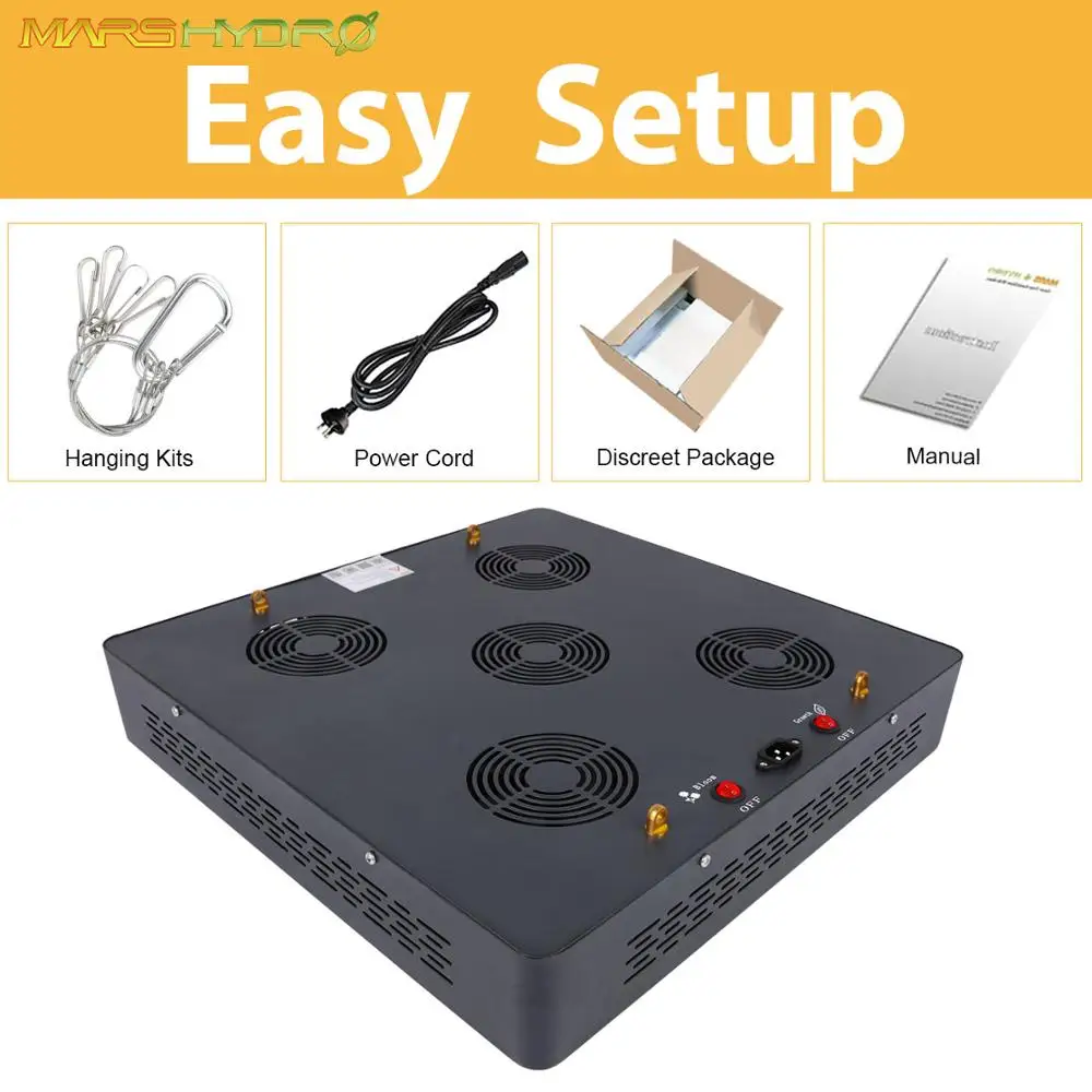 1600W MarsHydro LED Grow Light полный спектр Veg Flower Plant Крытый тент для выращивания гидропонных