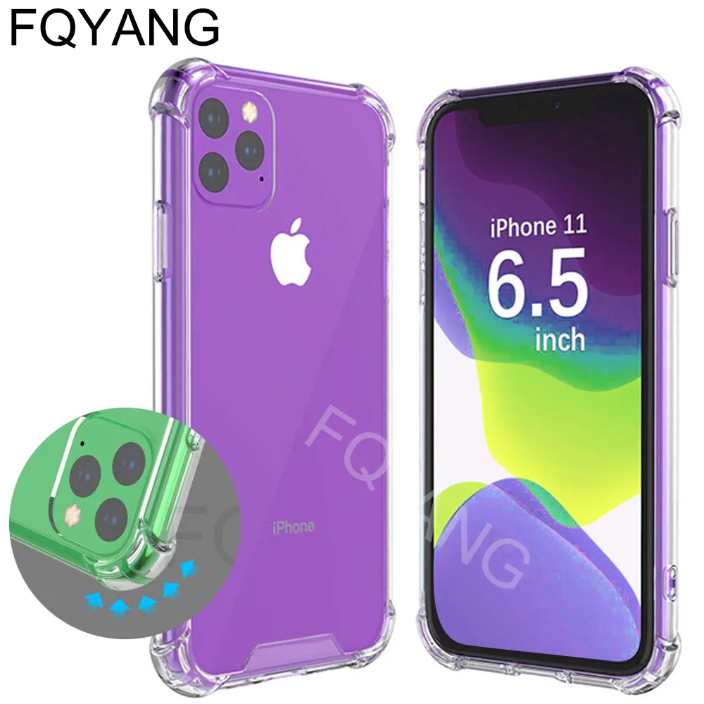 

Case for Iphone 11 Pro Max 2019 6.5 Soft TPU Transparent Silicone Cover Case for iPhone Xs Max Xr X 7 8 6 6S Plus Coque Fundas