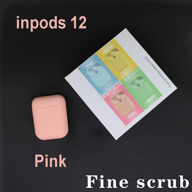 Оригинальные i12 TWS беспроводные наушники мини наушники Bluetooth 5,0 для iPhone samsung xiaomi not PK i7s i9s i11 i20 i30 - Цвет: inpods12 Pink