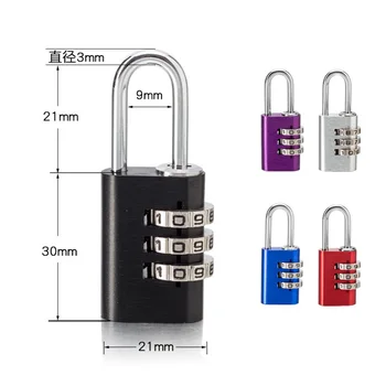 

3/4 Digit Password Padlock Metal Combination Lock for Employee Sports Locker Case Toolbox Fence Hasp Cabinet and Storage Lock