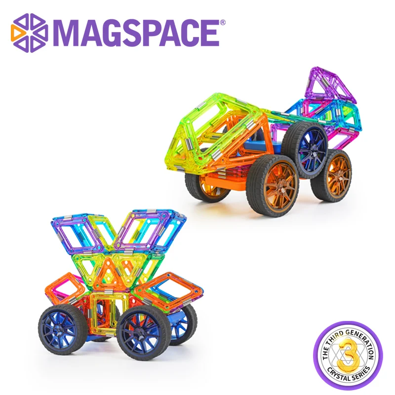 Магнитный конструктор MAGSPACE большого размера, набор для строительства, модель и строительные игрушки, магнитные блоки, развивающие игрушки для детей