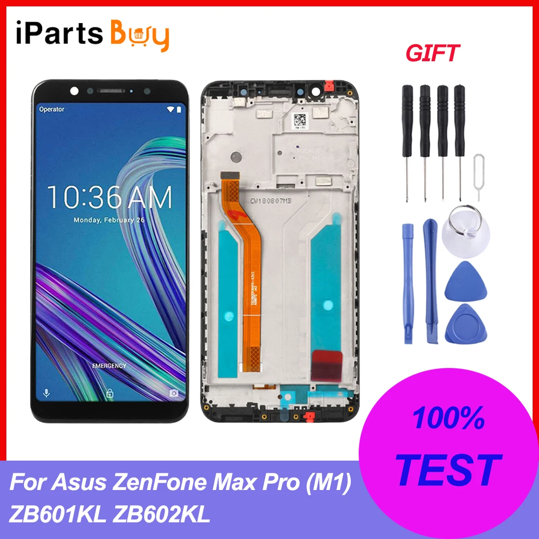 IPartsBuy ЖК-экран и дигитайзер в сборе с рамкой для Asus ZenFone Max Pro (M1) ZB601KL ZB602KL | Мобильные