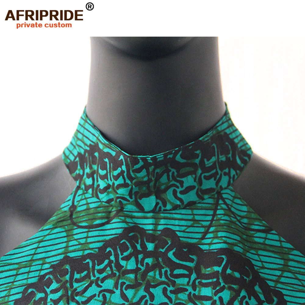 Весна Африка Дашики платье для женщин AFRIPRIDE bazin richi Половина рукава лодыжки длина повседневное женское платье с поясом A1825106