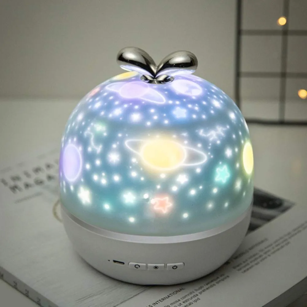 

Night Light Projector with Music USB Charging Starry Romance Rotating Projection Lamp for Kids Adults Bedroom Dec Christmas Gift