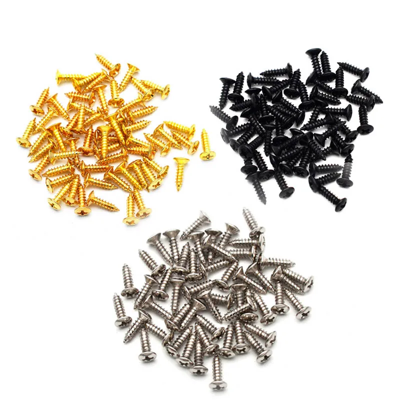 

50PCS 3mm Electric Guitar Bass Pickguard Screws Pick Guards Scratch Plate Mounting Screws for ST Tele TL Guitar