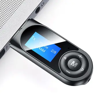 

2 in 1 5.0 Bluetooth Adapter Wireless LCD Display USB Bluetooth Receiver Music Audio Transmitter
