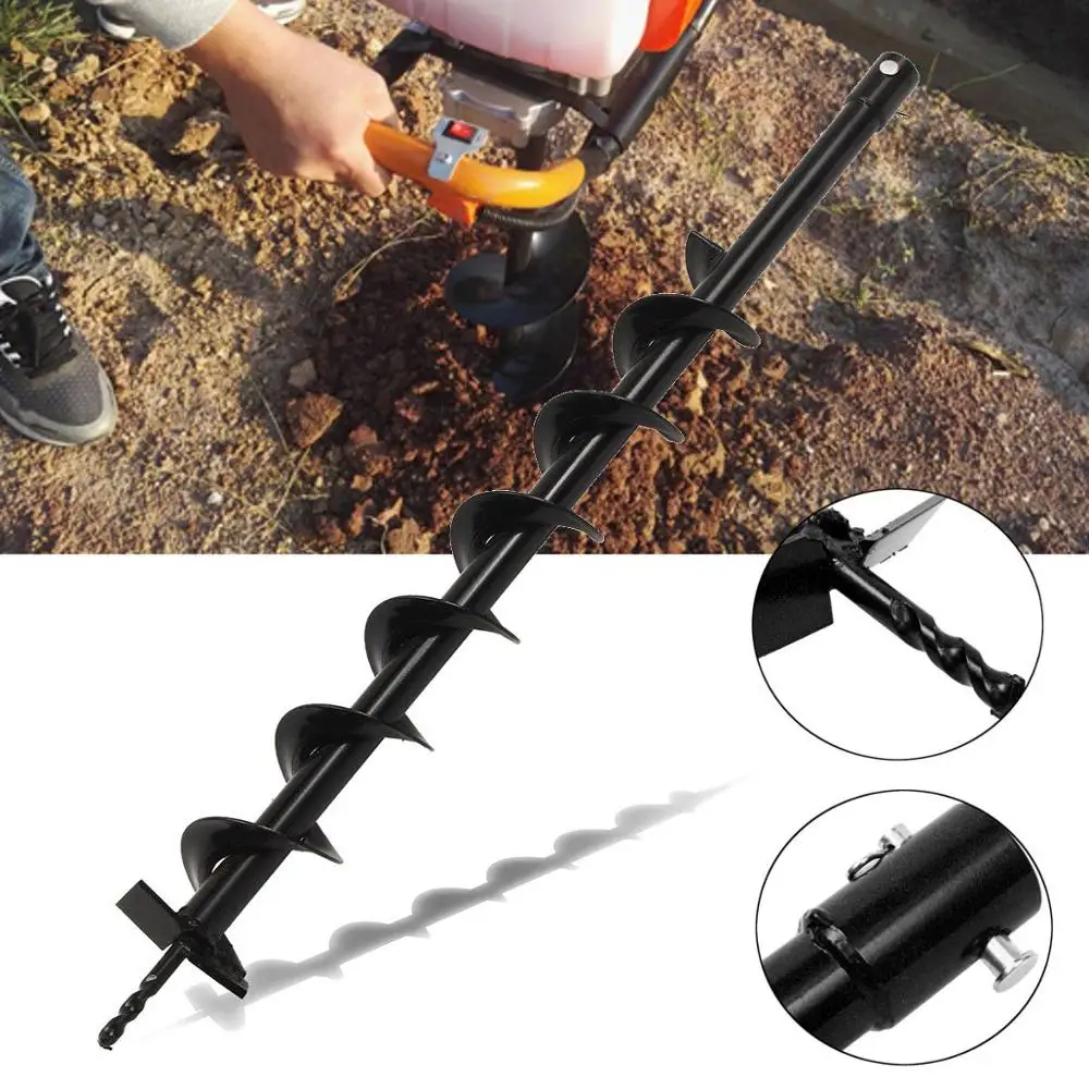 YF-CHEN Drill 40mm x 800mm Earth Auger Drill Bit,Fence Borer for Petrol Post Hole Digger Garden Tool Power Drilling Tools for Wood YF-CHEN Drill 40mm x 800mm Earth Auger Drill Bit,Fence Borer for Petrol Post Hole Digger Garden Tool Power Drilling Tools for Wood