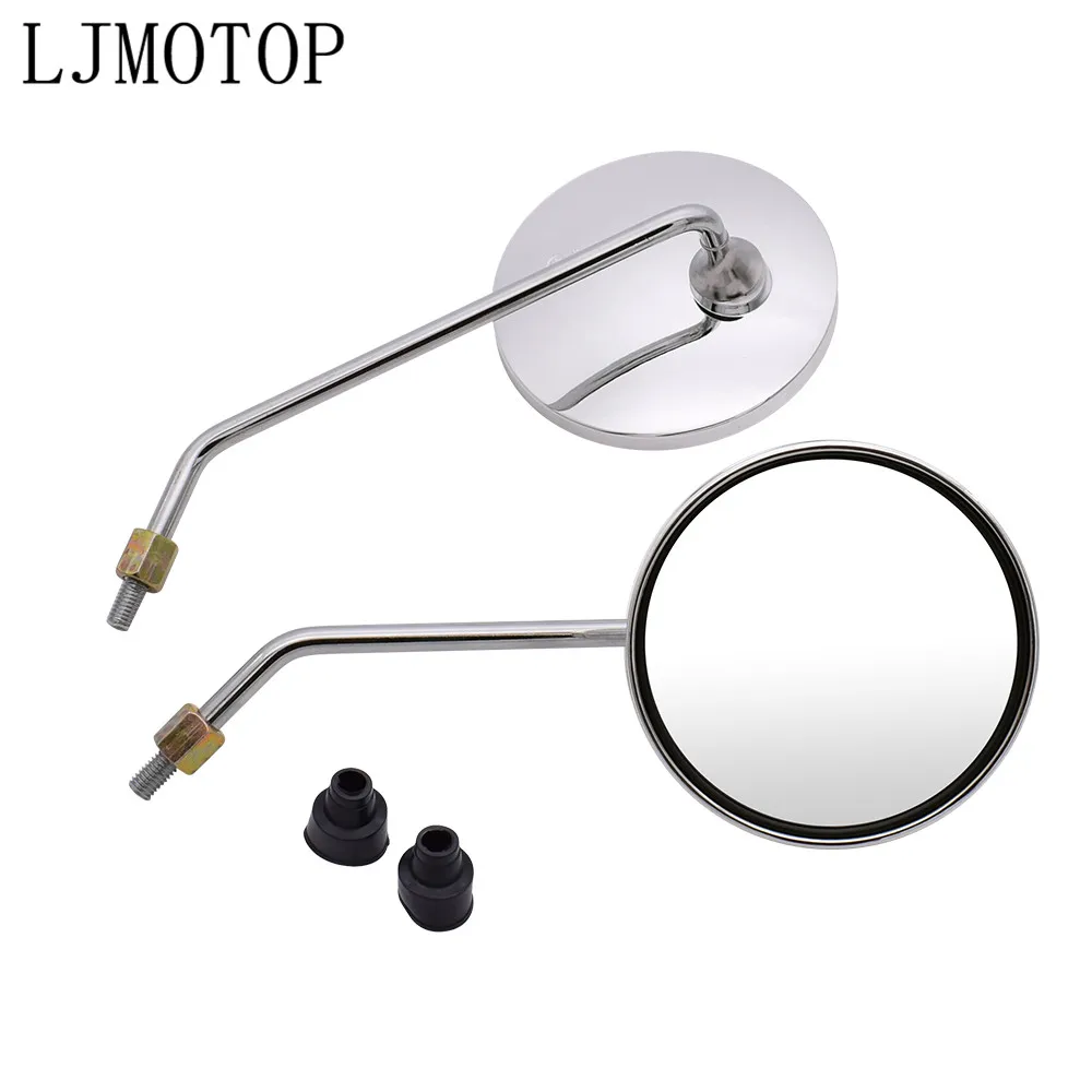 Мотоциклетные зеркала хромированное круглое боковое зеркало для KAWASAKI W800 Cafe ZRX1100