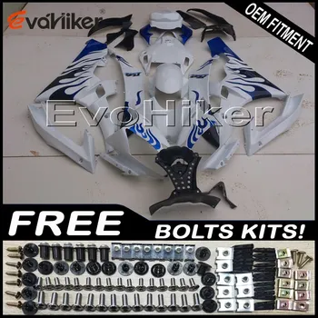

Custom motorcycle fairing for YZF-R6 2006-2007 ABS plastic motorcycle hull blue flames+gifts