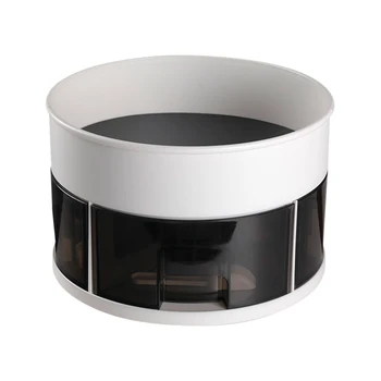 

2 Tier Pantry Spices Food Container Kitchen Organizer 360 Degree Rotation Storage Rack Freestanding Cabinet Round Countertops