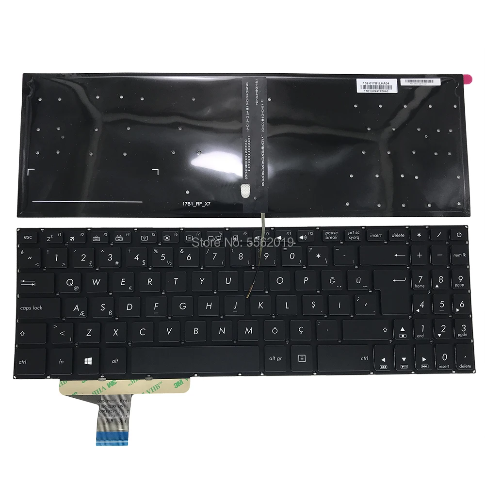 Сменные клавиатуры OVY X580 для ASUS vivobook Pro N580 черная клавиатура с подсветкой TI Thai TR