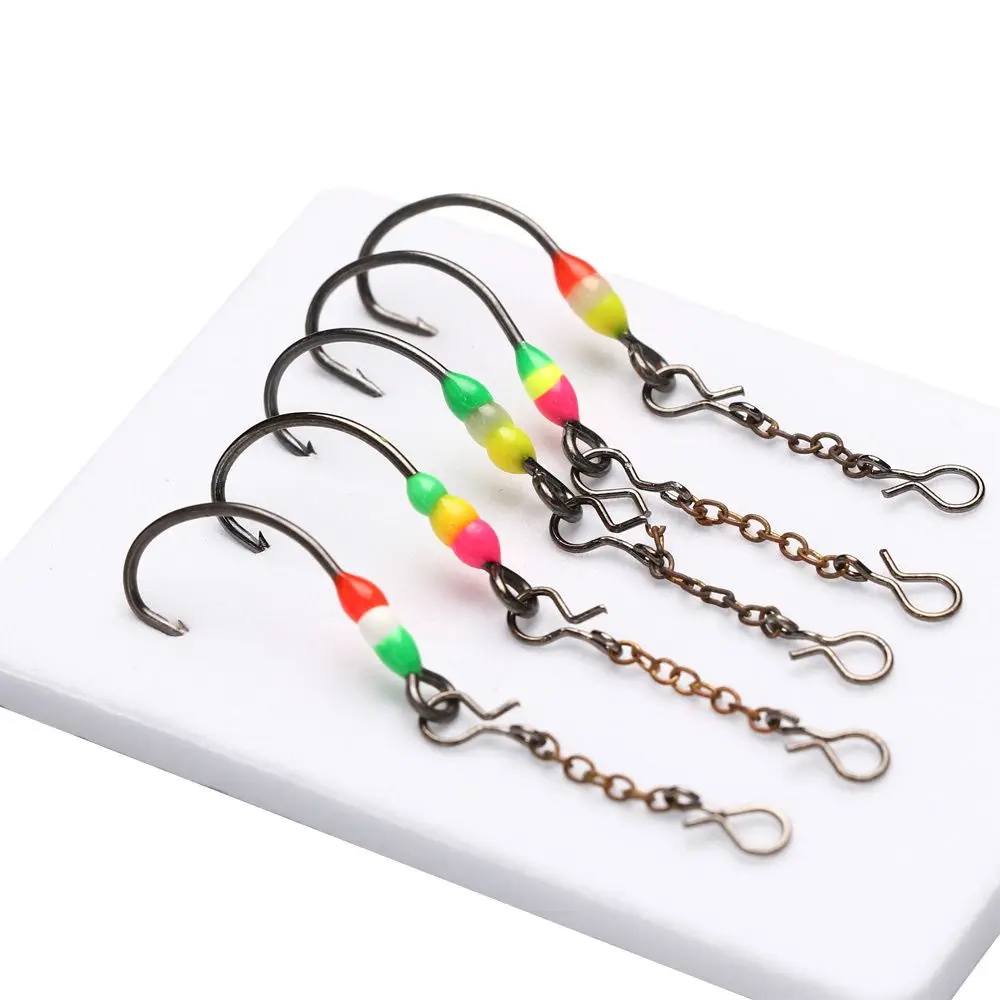 

5PCS/Lot Chain type Artificial 2# 4# 6# Hook AD-Sharp Lead Hard Hook Ice Fishing hook Winter Bait