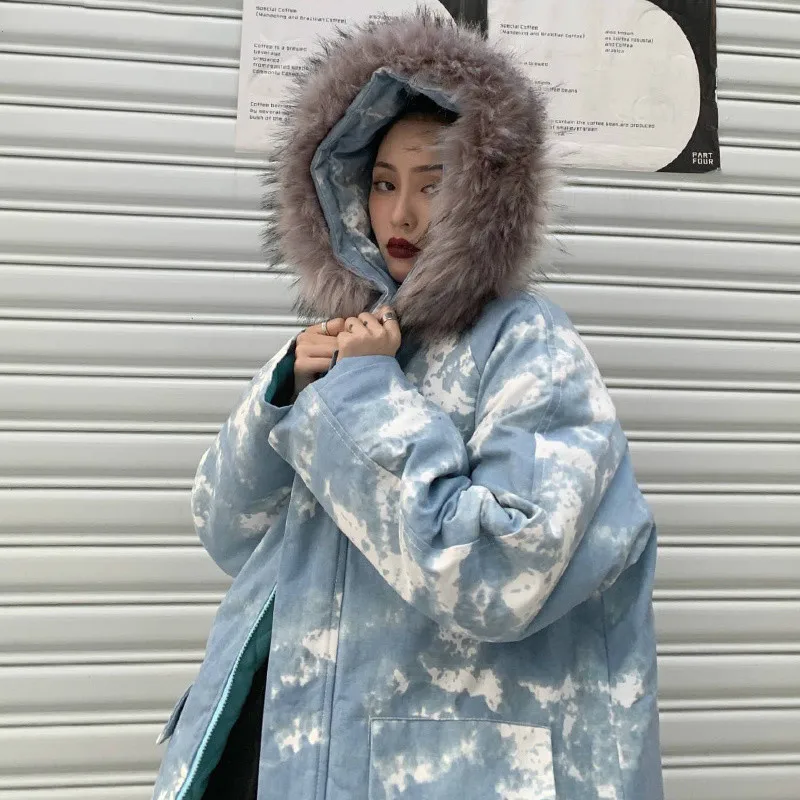 Heydress новое зимнее пальто Харадзюку, женские свободные парки с капюшоном и карманами, теплые камуфляжные куртки на молнии в Корейском стиле ins mujer