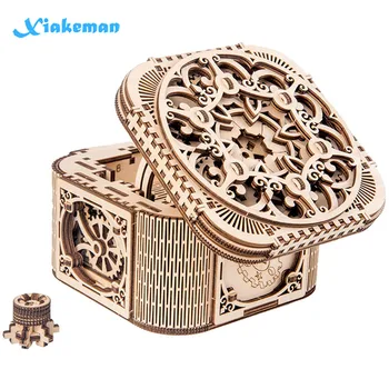 

DIY Assembled Wood Toy 3D Assembled Wood Puzzle Box Exquisite Toy Gift for Children and Adult