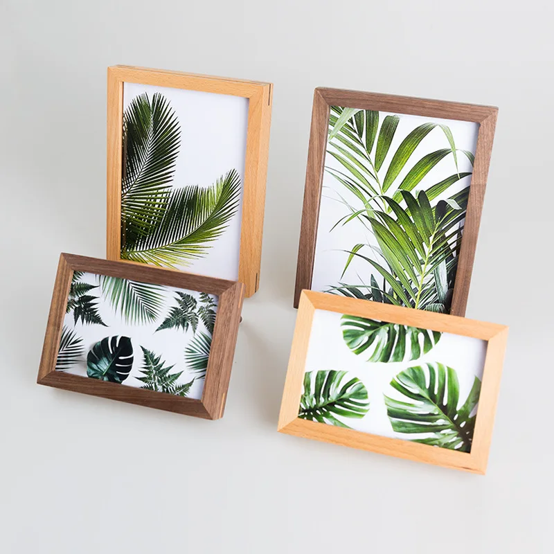 Table top black walnut solid wood picture frame wood picture frame