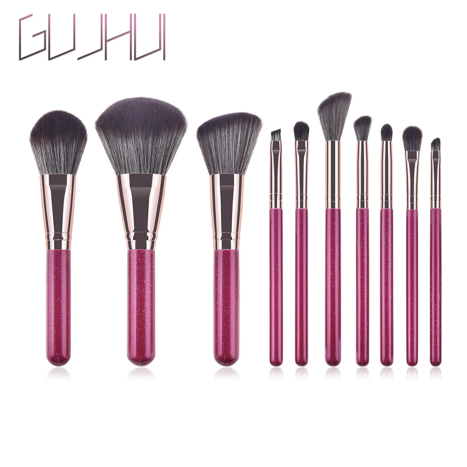 

10 make-up brush sets high-end purple curry loose paint blush brush makeup tool GUJHUI