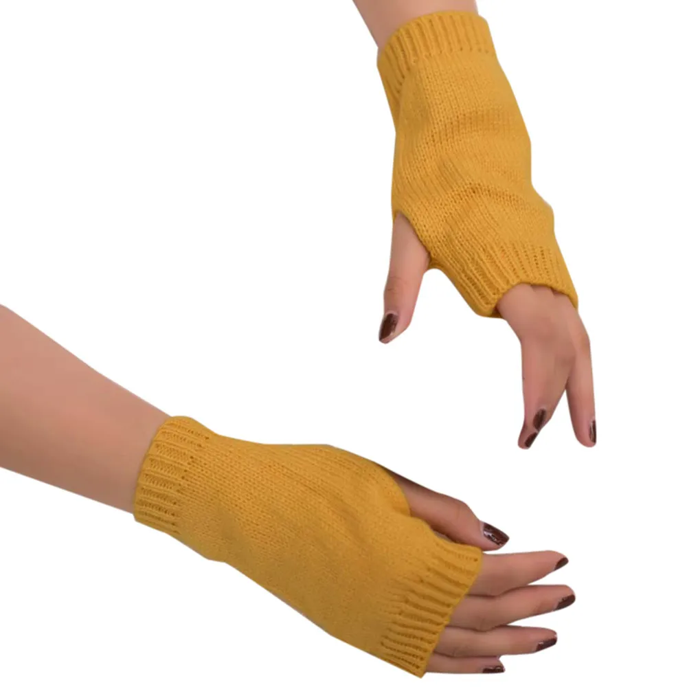 Женские вязаные перчатки без пальцев, теплые зимние перчатки, мягкие теплые рукавицы, теплые зимние перчатки luvas de inverno luvas