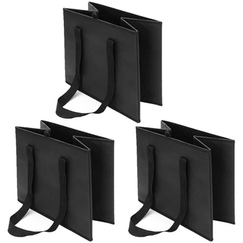 

1 Set of 3 Non-Woven Folding Storage Boxes, Storage Box Environmentally Friendly Materials, Thick Non-Woven Fabric with Portable