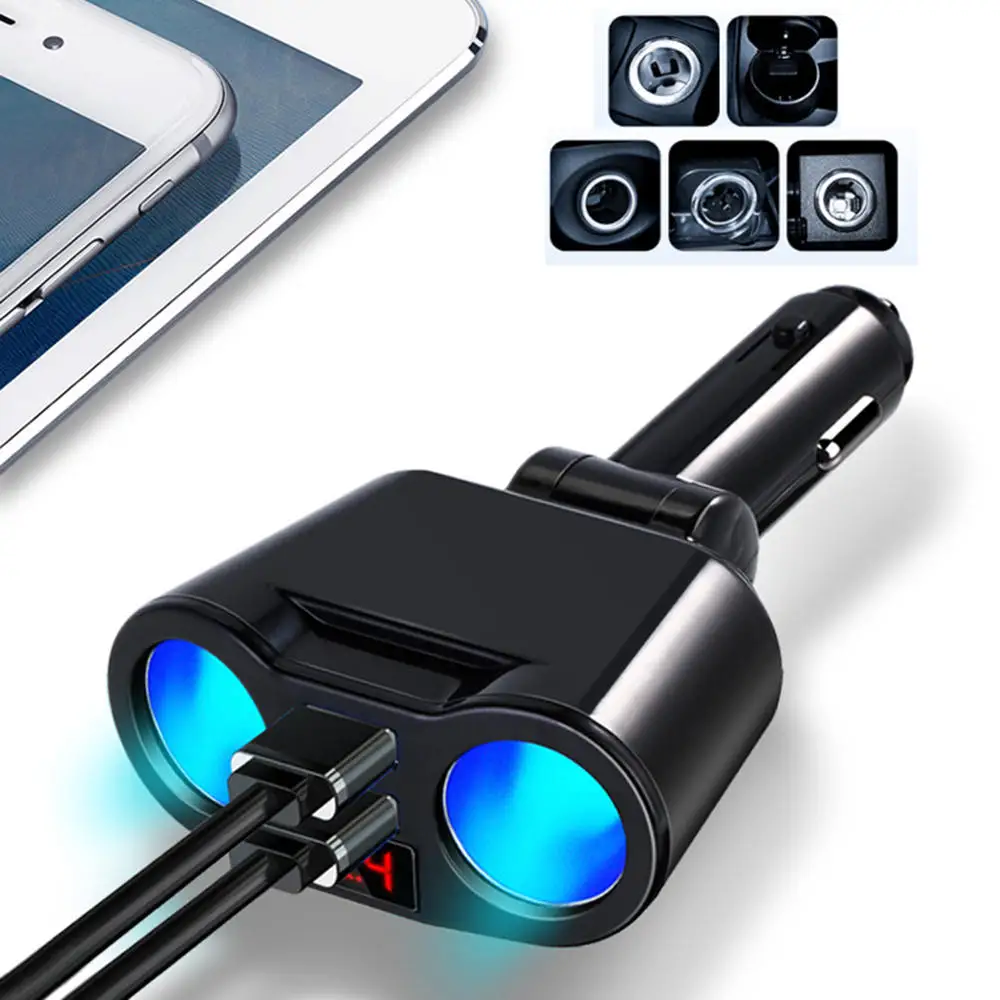 Двойное зарядное устройство USB 2 сторонний разветвитель адаптер постоянного тока