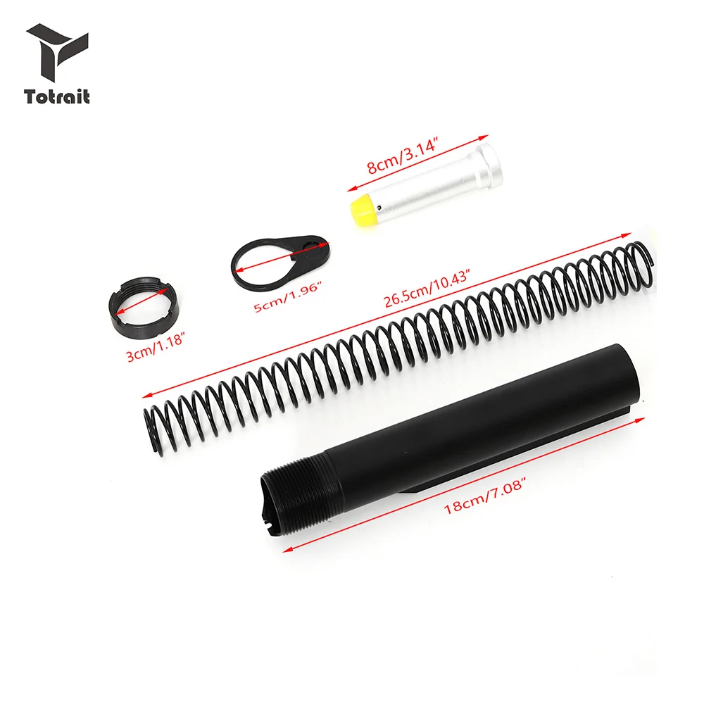 

TOtrait 5PCS Buffer Tube Tactical .223 AR-15/M16 Pistol Buffer Tube Mount kit for Hunting Airsoft Accessories black