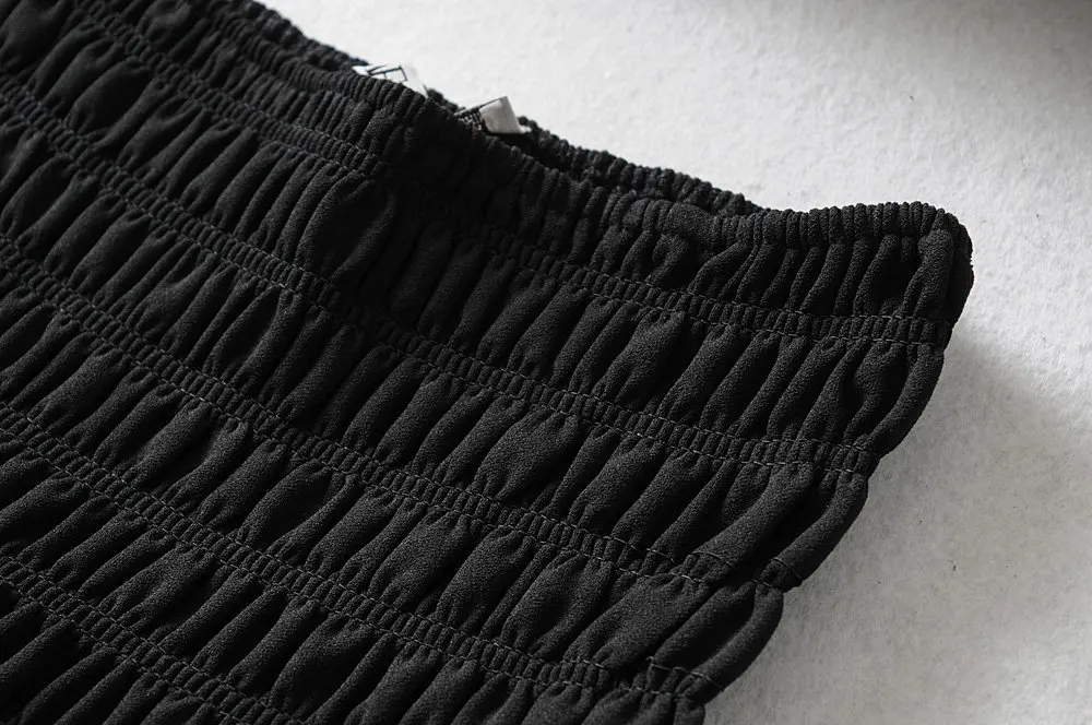 Новые женские милые черные эластичный лоскутный Пояс Плиссированные Мини юбки faldas mujer женские шикарные повседневные летние юбки QUN463