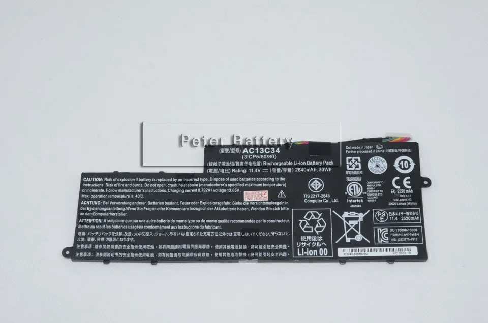 Оригинальный аккумулятор JIGU AC13C34 для ноутбука ACER Aspire E 11 E3 111 ES1 112 420 V V3 V5 122P|battery for