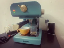 Espresso-Coffee-Maker Cappuccino Vintage-Design Automatic Latte 220V Retro W/built-In