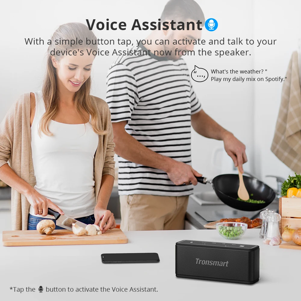 Tronsmart Мега наушники вкладыши TWS Bluetooth 5 0 Динамик 40 Вт Портативный Колонка для