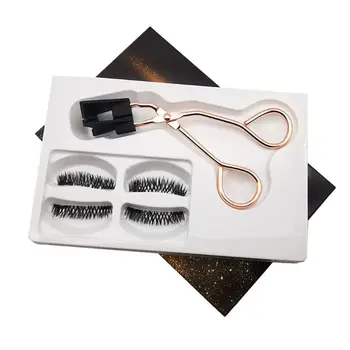 

Quantum Magnetic Lashes Clip with 3D Reusable False Eyelashes Set No Glue Lash Extensions Applicator Curler Tool