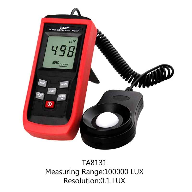 Цифровой измеритель светильник ности TA8131 100000Lux Lux/FC LCD люминометр фотометр 203C |