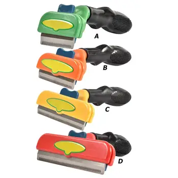 

Pet Grooming Brush Stainless Steel Debonding Edge Topcoat Shedding Tool Comb Hair Removal Rake Fur Brush Dog Accessory