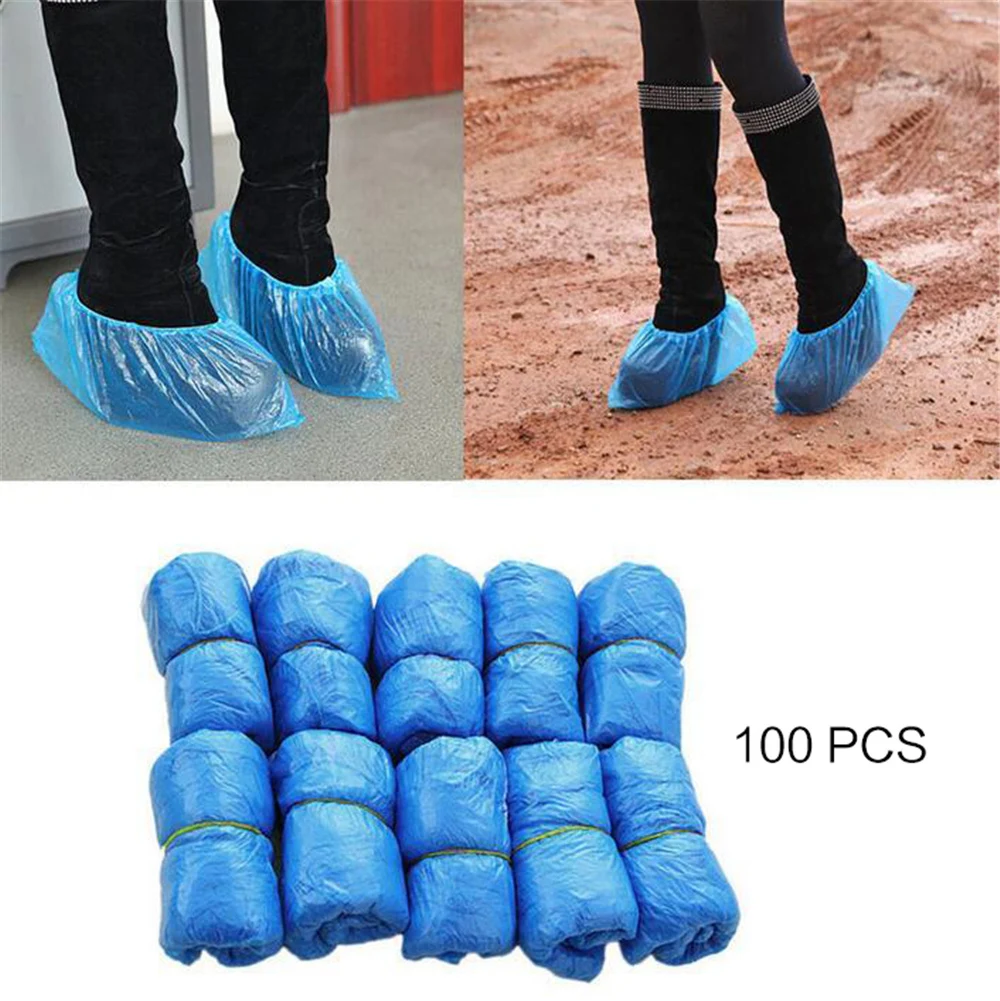 100 шт обувь покрытие дождевые сапоги одноразовые Спорт на открытом воздухе обувь аксессуары 34*14 см водонепроницаемый