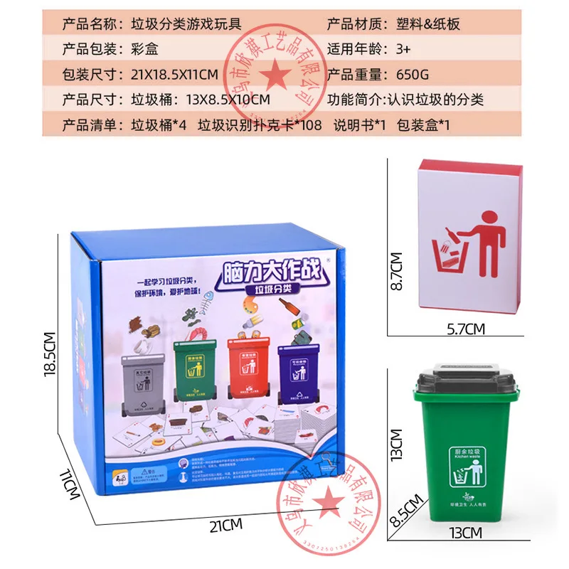 

Online Celebrity Garbage Compartmental Toy Teaching Garbage Can Multi-functional Toy Garbage Can Shoulder Bag