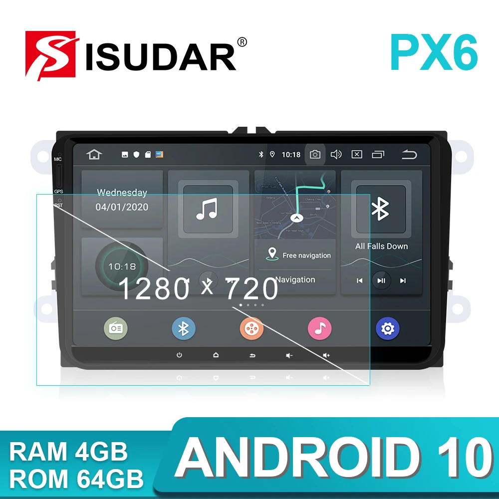 Isudar 2 Din Авто Радио Android 9 для VW/Golf/POLO/Passat/Skoda/Fabia/Octavia/Seat/Leon Автомобильный