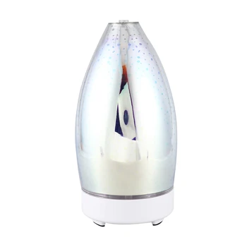 

3D Glass Aromatherapy Machine 120Ml Aromatherapy Humidifier Home Office Air Colorful Night Light Humidifier EU Plug