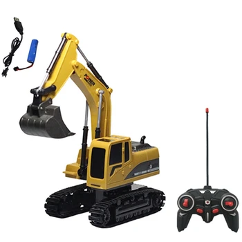 

2.4Ghz 6 Channel 1:24 RC Excavator Toy RC Engineering Car Alloy and Plastic Excavator RTR for Kids Christmas Gift