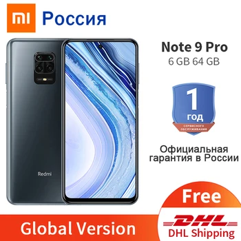 

Global Version Redmi Note 9 Pro 6GB RAM 64GB ROM 64MP Four Camera Snapdragon 720G Octa Core 5020mAh 6.67" DotDisplay Cellphone