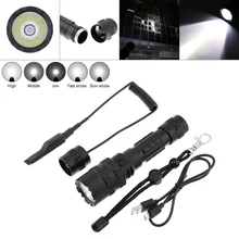 

SecurityIng Tactical Flashlight 8000 Lumens L2 LED with Remote Pressure Switch USB Rechargeable Waterproof Torch Hunting Light