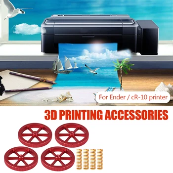 

Hand Twist Bed Leveling Nut +4pcs Hot Bed Spring Durable School Office Work Decoration for Ender CR-10 3D Printer