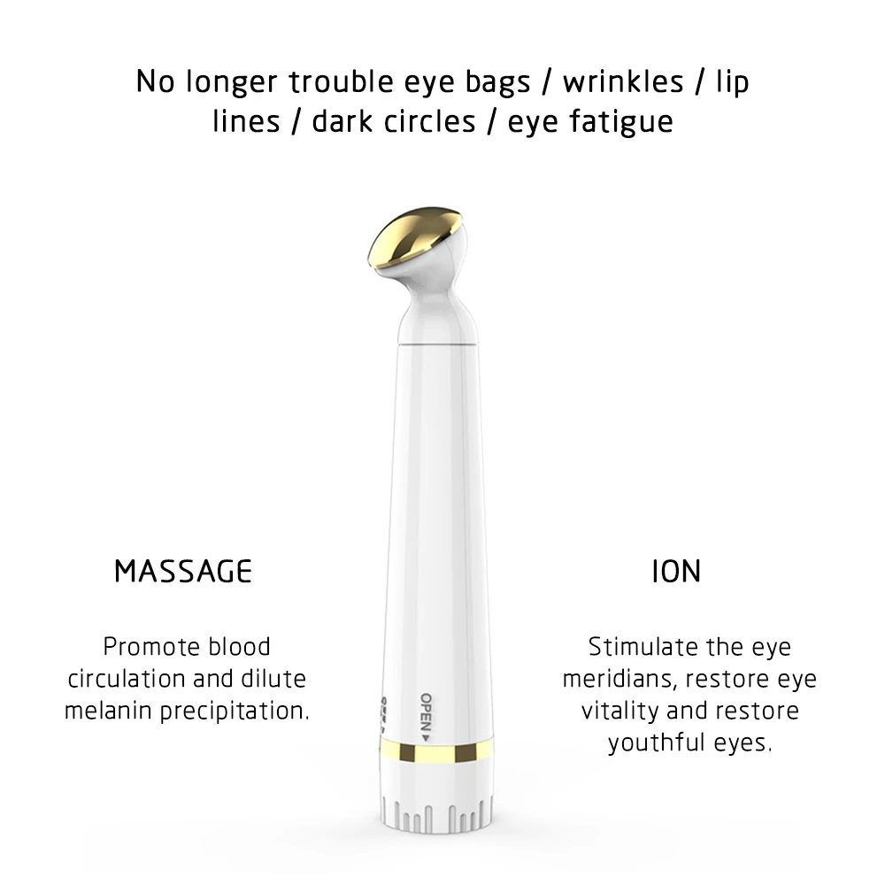 Electric Vibration Mini Anti-Ageing Wrinkle Dark Circle Pen Removal Rejuvenation Eye Massager skin care tools_voghion.com