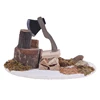 1Set 1:12 Dollhouse Miniature Wood Chopping Axe Scene Model Garden Decor Accessories ► Photo 2/6