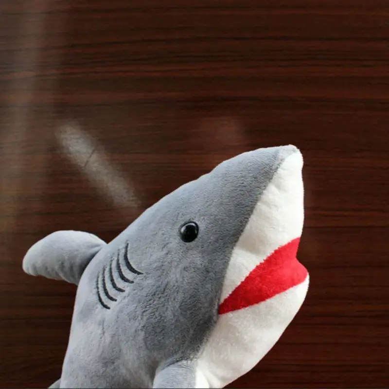 Colorful Glow Soft Plush Shark Can Record Stuffed Animal Pillow Children Gift