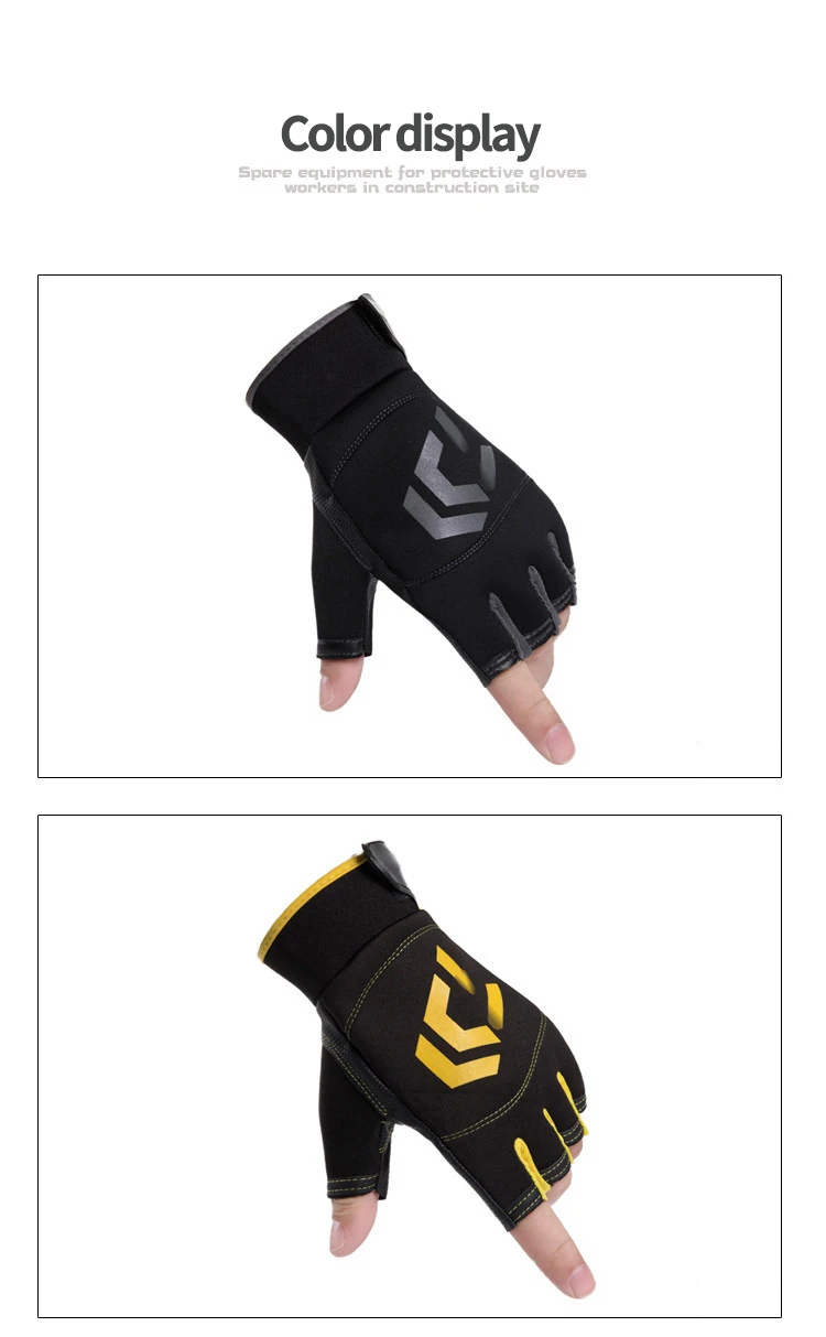 DAIWA Fishing Gloves Waterproof Anti-Slip 3 Fingers Cut 5 Fingers Cut Leather PU Winter Gloves for Men Hunting Sport Gloves