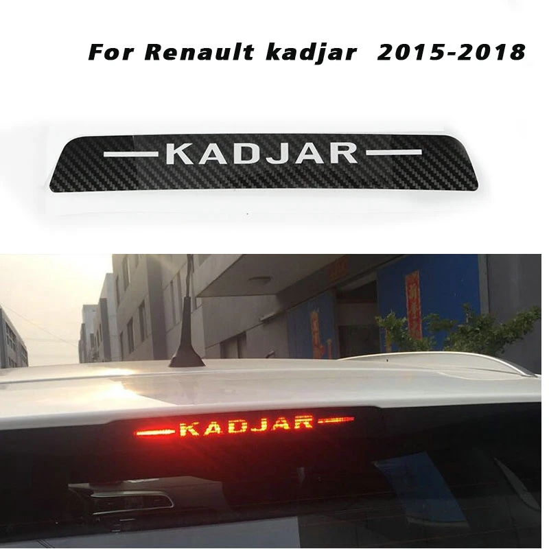 custom car decals Carbon Fiber Brake Light Sticker High Luminous Brake Decorative Cover car Styling for For Renault kadjar 2015 2016 2017 2018 modified decals