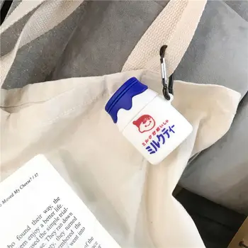 

For AirPods Case Cartoon Milk bottle Protective Cover For Airpods 12 E8BA